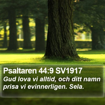 Psaltaren 44:9 SV1917 Bible Verse Image