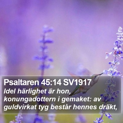 Psaltaren 45:14 SV1917 Bible Verse Image