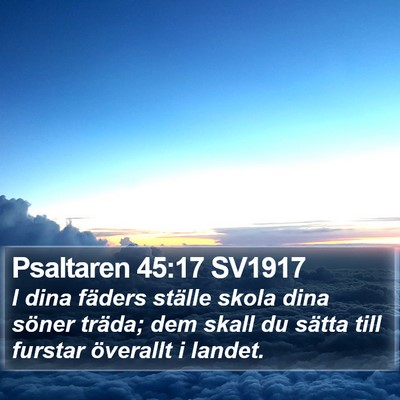 Psaltaren 45:17 SV1917 Bible Verse Image