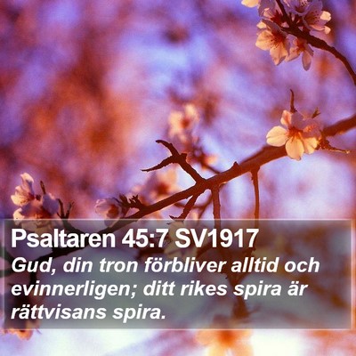 Psaltaren 45:7 SV1917 Bible Verse Image