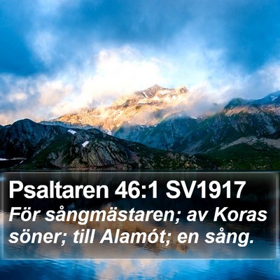 Psaltaren 46:1 SV1917 Bible Verse Image
