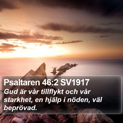 Psaltaren 46:2 SV1917 Bible Verse Image