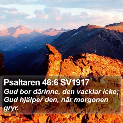Psaltaren 46:6 SV1917 Bible Verse Image
