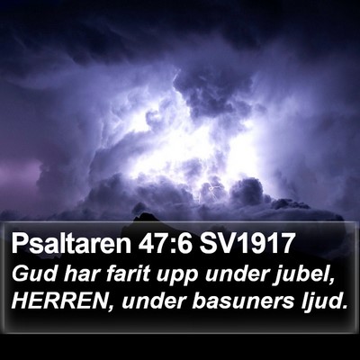 Psaltaren 47:6 SV1917 Bible Verse Image