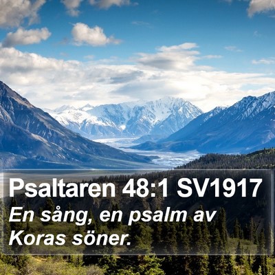 Psaltaren 48:1 SV1917 Bible Verse Image