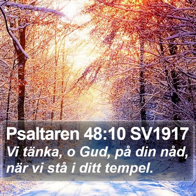 Psaltaren 48:10 SV1917 Bible Verse Image