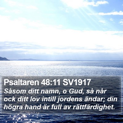 Psaltaren 48:11 SV1917 Bible Verse Image