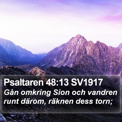 Psaltaren 48:13 SV1917 Bible Verse Image