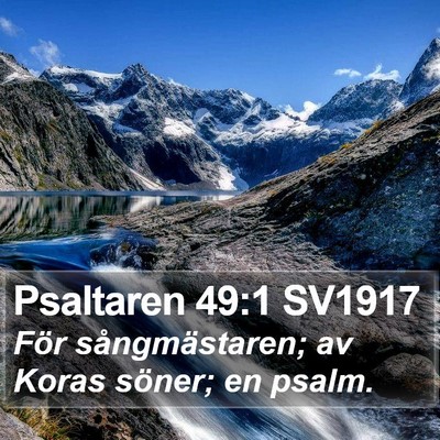 Psaltaren 49:1 SV1917 Bible Verse Image