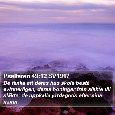 Psaltaren 49:12 SV1917 Bible Verse Image