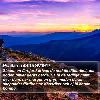Psaltaren 49:15 SV1917 Bible Verse Image