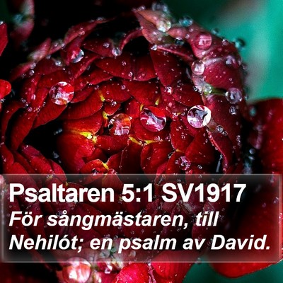 Psaltaren 5:1 SV1917 Bible Verse Image