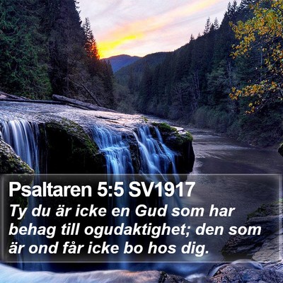 Psaltaren 5:5 SV1917 Bible Verse Image