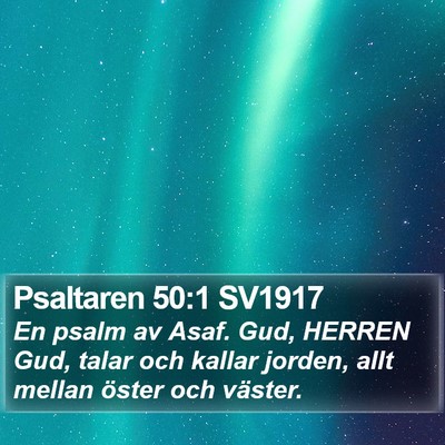 Psaltaren 50:1 SV1917 Bible Verse Image