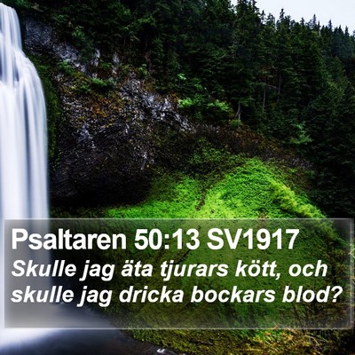 Psaltaren 50:13 SV1917 Bible Verse Image