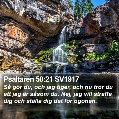 Psaltaren 50:21 SV1917 Bible Verse Image