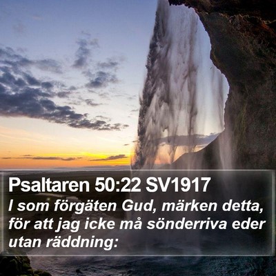 Psaltaren 50:22 SV1917 Bible Verse Image