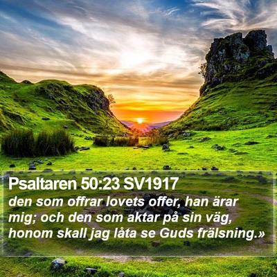 Psaltaren 50:23 SV1917 Bible Verse Image