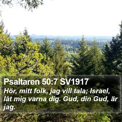 Psaltaren 50:7 SV1917 Bible Verse Image