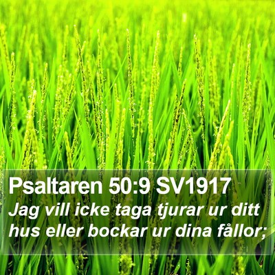 Psaltaren 50:9 SV1917 Bible Verse Image