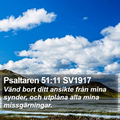 Psaltaren 51:11 SV1917 Bible Verse Image