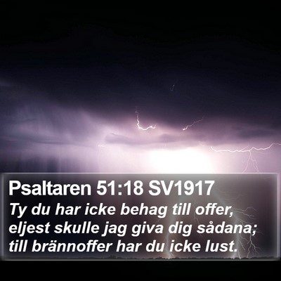 Psaltaren 51:18 SV1917 Bible Verse Image