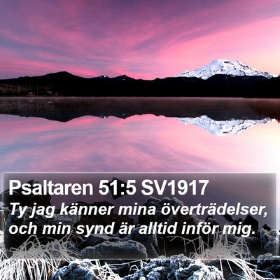 Psaltaren 51:5 SV1917 Bible Verse Image