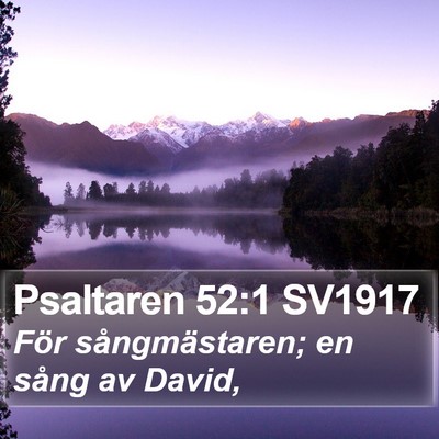 Psaltaren 52:1 SV1917 Bible Verse Image