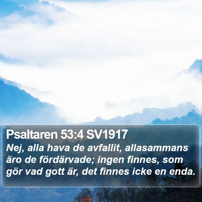 Psaltaren 53:4 SV1917 Bible Verse Image