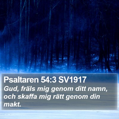 Psaltaren 54:3 SV1917 Bible Verse Image