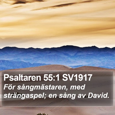 Psaltaren 55:1 SV1917 Bible Verse Image