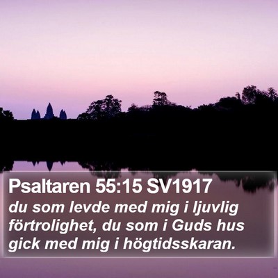 Psaltaren 55:15 SV1917 Bible Verse Image