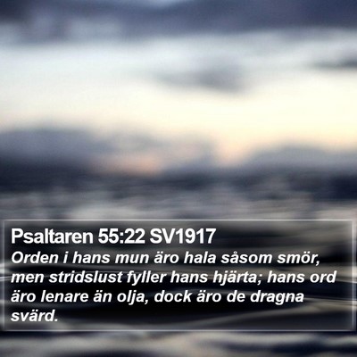 Psaltaren 55:22 SV1917 Bible Verse Image