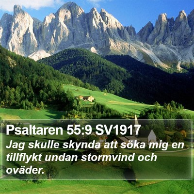 Psaltaren 55:9 SV1917 Bible Verse Image