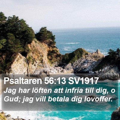 Psaltaren 56:13 SV1917 Bible Verse Image