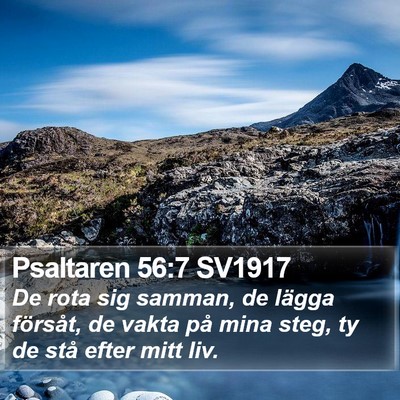 Psaltaren 56:7 SV1917 Bible Verse Image