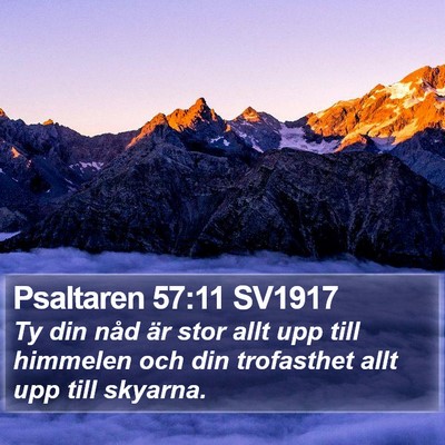 Psaltaren 57:11 SV1917 Bible Verse Image