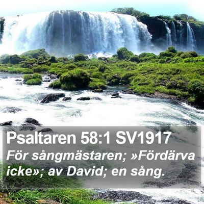 Psaltaren 58:1 SV1917 Bible Verse Image
