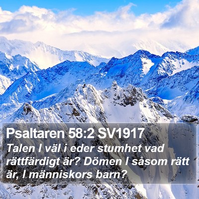 Psaltaren 58:2 SV1917 Bible Verse Image