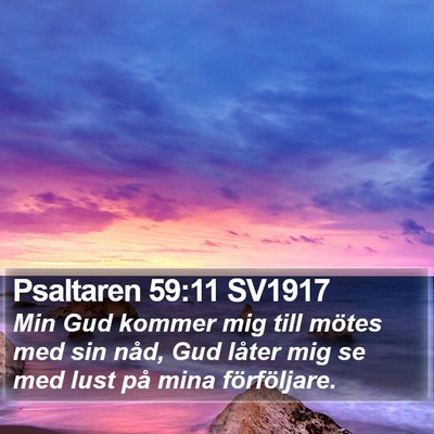 Psaltaren 59:11 SV1917 Bible Verse Image