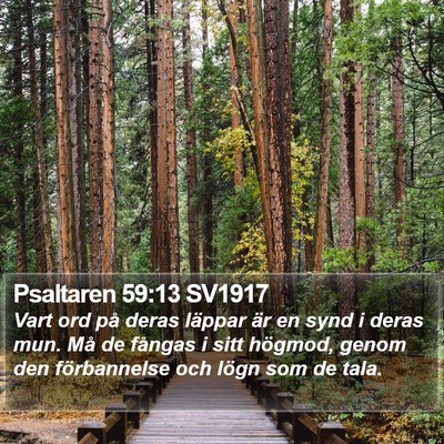 Psaltaren 59:13 SV1917 Bible Verse Image