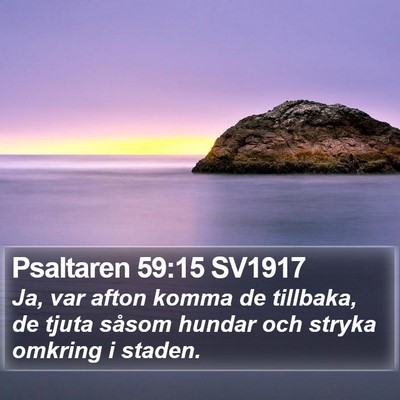 Psaltaren 59:15 SV1917 Bible Verse Image