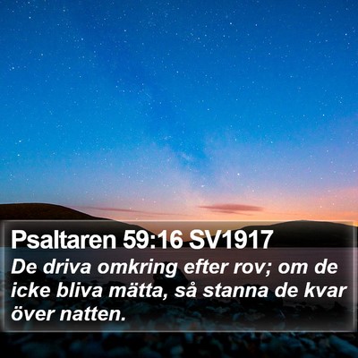Psaltaren 59:16 SV1917 Bible Verse Image