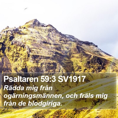 Psaltaren 59:3 SV1917 Bible Verse Image
