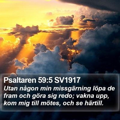 Psaltaren 59:5 SV1917 Bible Verse Image