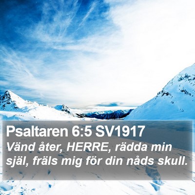 Psaltaren 6:5 SV1917 Bible Verse Image