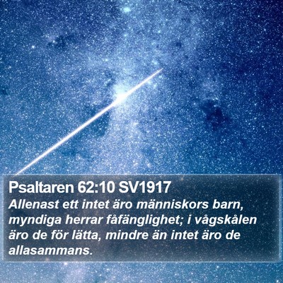 Psaltaren 62:10 SV1917 Bible Verse Image