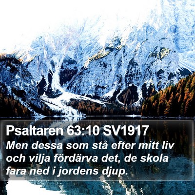 Psaltaren 63:10 SV1917 Bible Verse Image