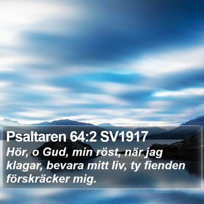 Psaltaren 64:2 SV1917 Bible Verse Image