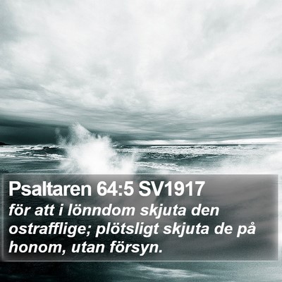 Psaltaren 64:5 SV1917 Bible Verse Image
